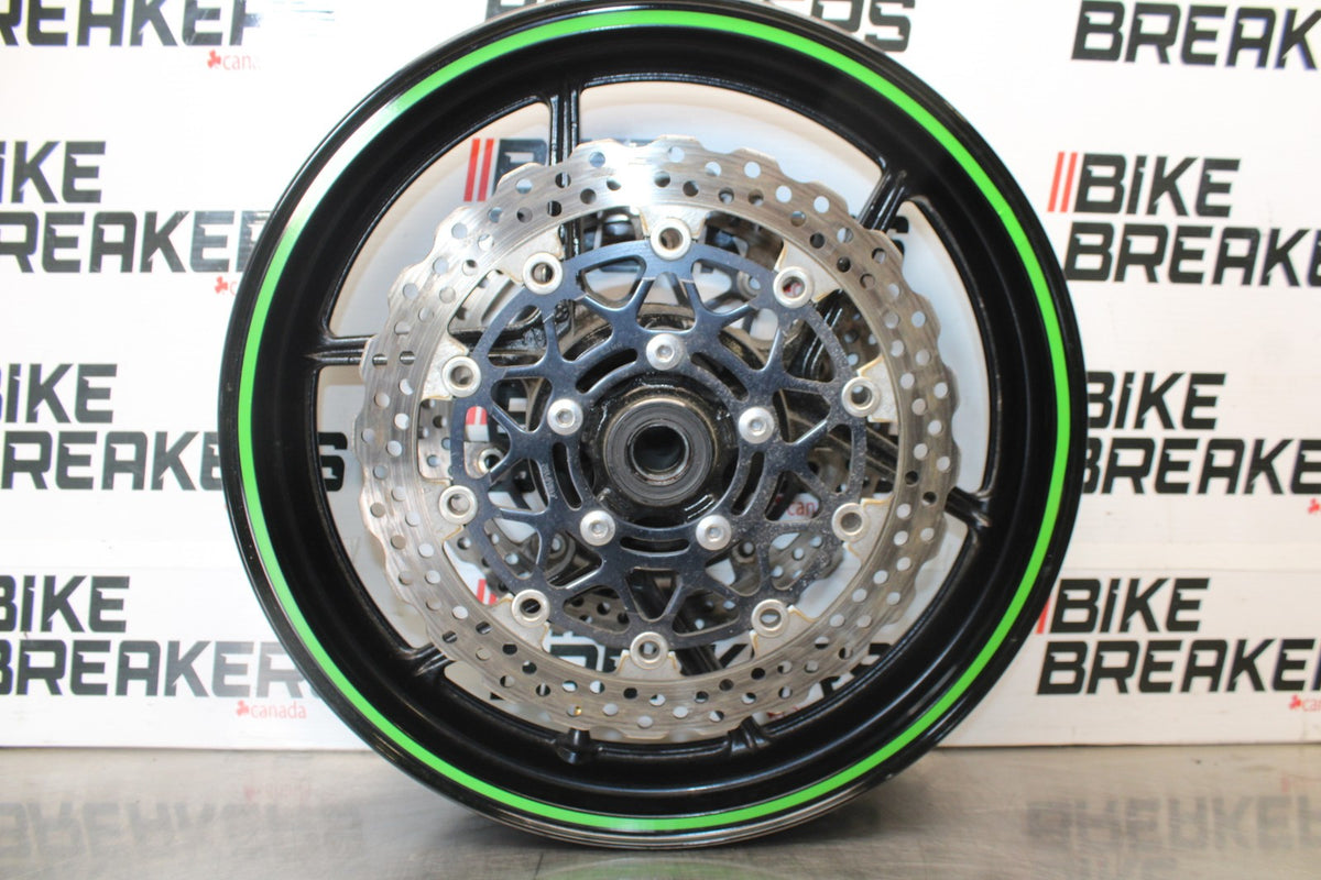 08 KAWASAKI NINJA ZX10R FRONT WHEEL FRONT RIM & ROTORS BB902