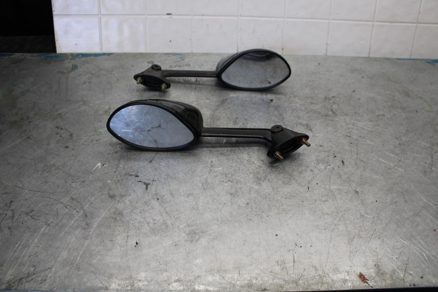 06-07 KAWASAKI NINJA ZX14R REAR VIEW MIRROR SET PAIR MIRRORS bb433