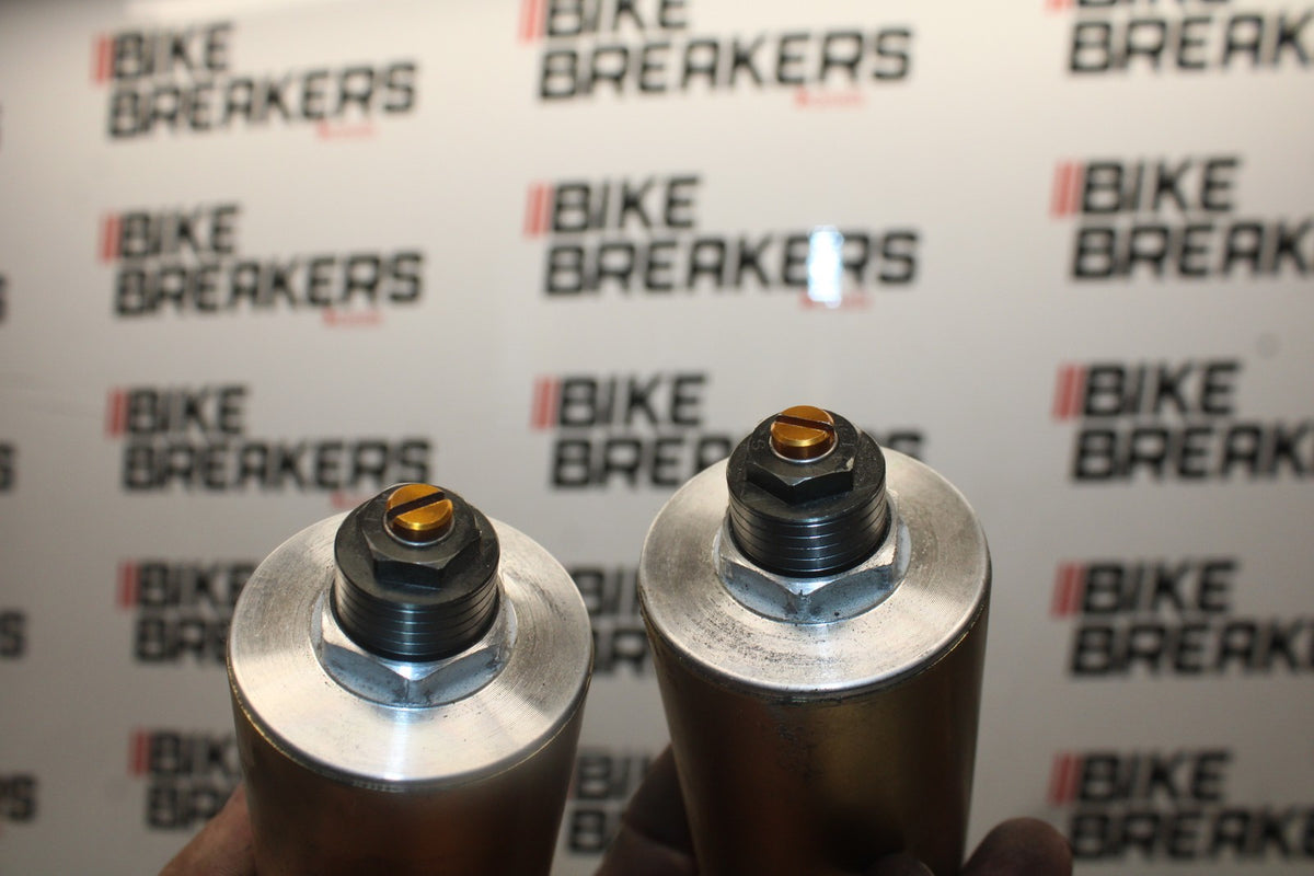 08-09 KAWASAKI NINJA ZX14R FRONT FORKS SHOCK SUSPENSION SET PAIR BB932