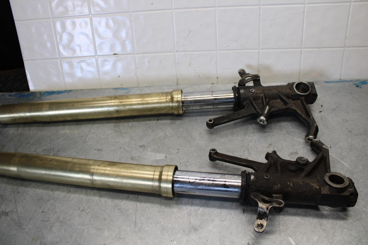06-07 KAWASAKI NINJA ZX14R FRONT FORKS SHOCK SUSPENSION SET PAIR BB433
