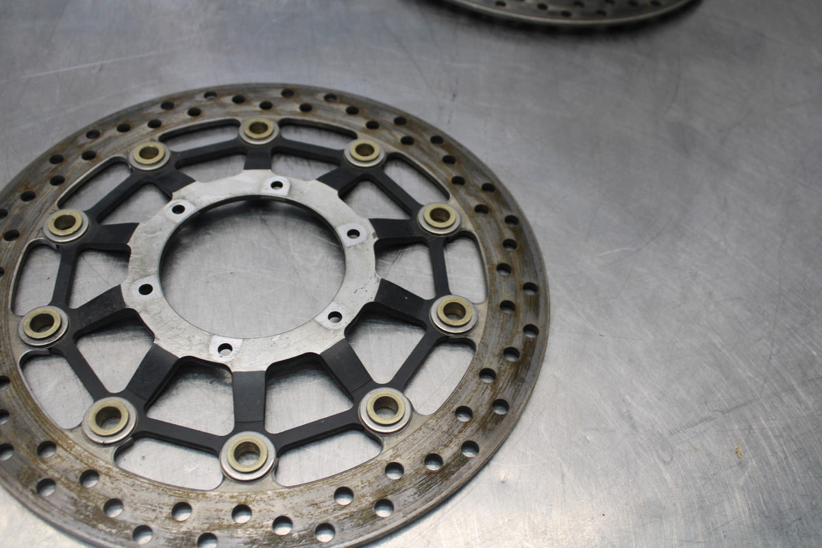 07-12 HONDA CBR600RR FRONT LEFT RIGHT BRAKE ROTORS DISCS BB689