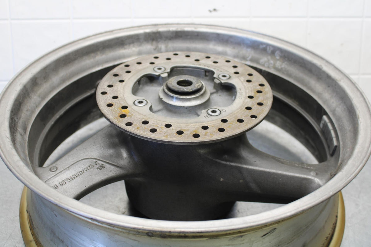 2000 Honda Super Hawk VTR1000F WHEEL AND REAR ROTOR BACK BRAKE BB577