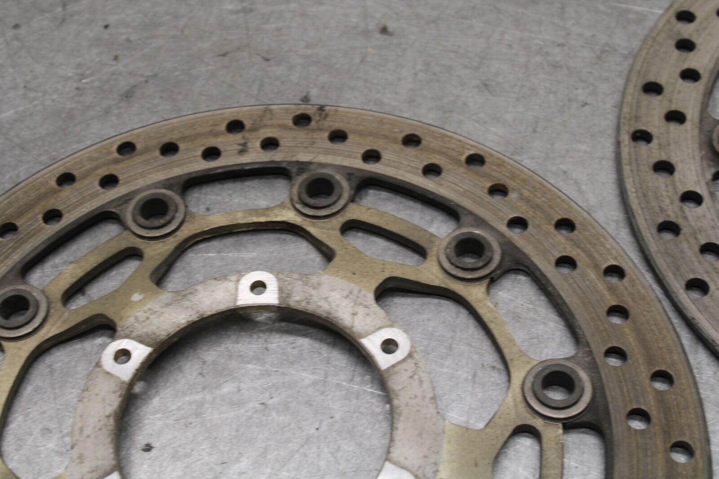 05-06 HONDA CBR600RR FRONT LEFT RIGHT BRAKE ROTORS DISCS 45120-MEE-D01  BB689