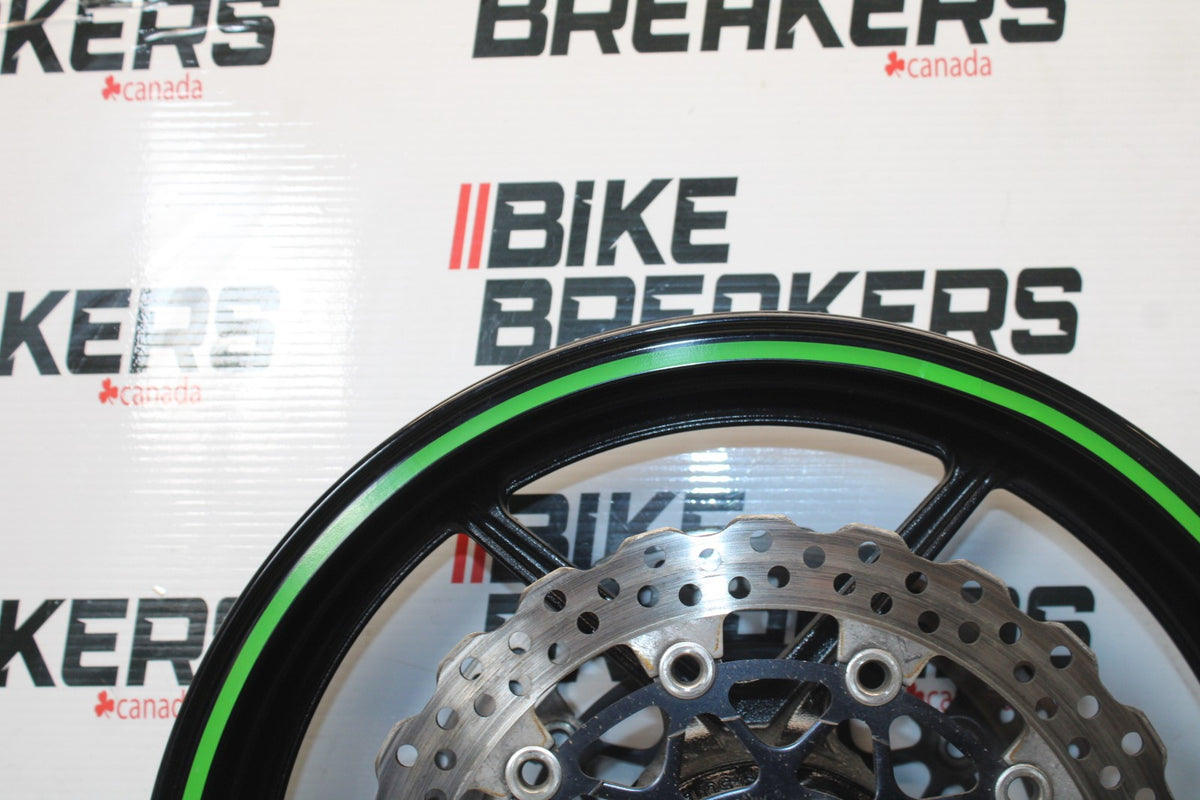 08 KAWASAKI NINJA ZX10R FRONT WHEEL FRONT RIM & ROTORS BB902