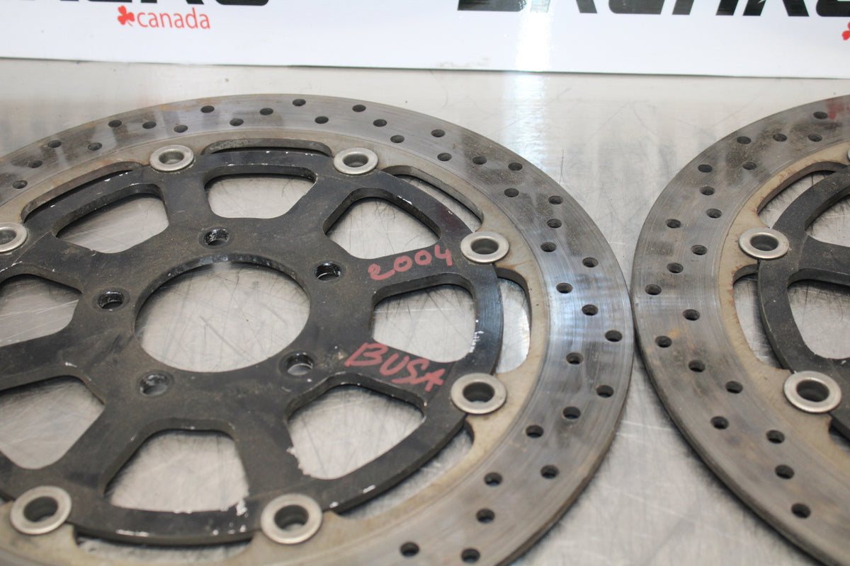 99-07 SUZUKI HAYABUSA GSX1300R FRONT LEFT RIGHT BRAKE ROTORS DISCS BB281