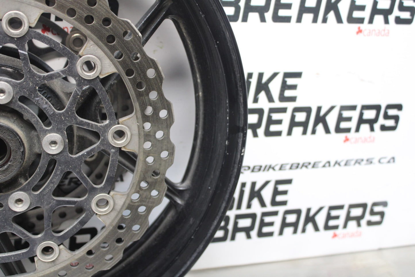 08 KAWASAKI NINJA ZX10R FRONT WHEEL FRONT RIM & ROTORS  BB201