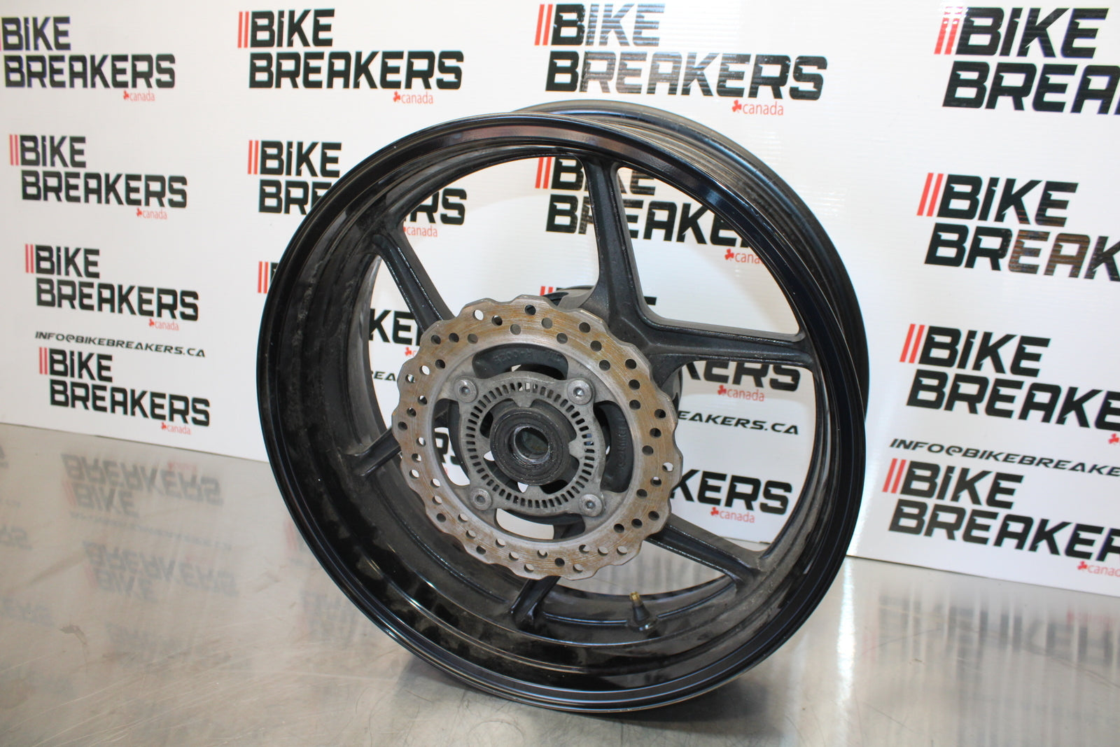 13-18 KAWASAKI NINJA ZX6R REAR WHEEL BACK RIM & ROTOR BB143