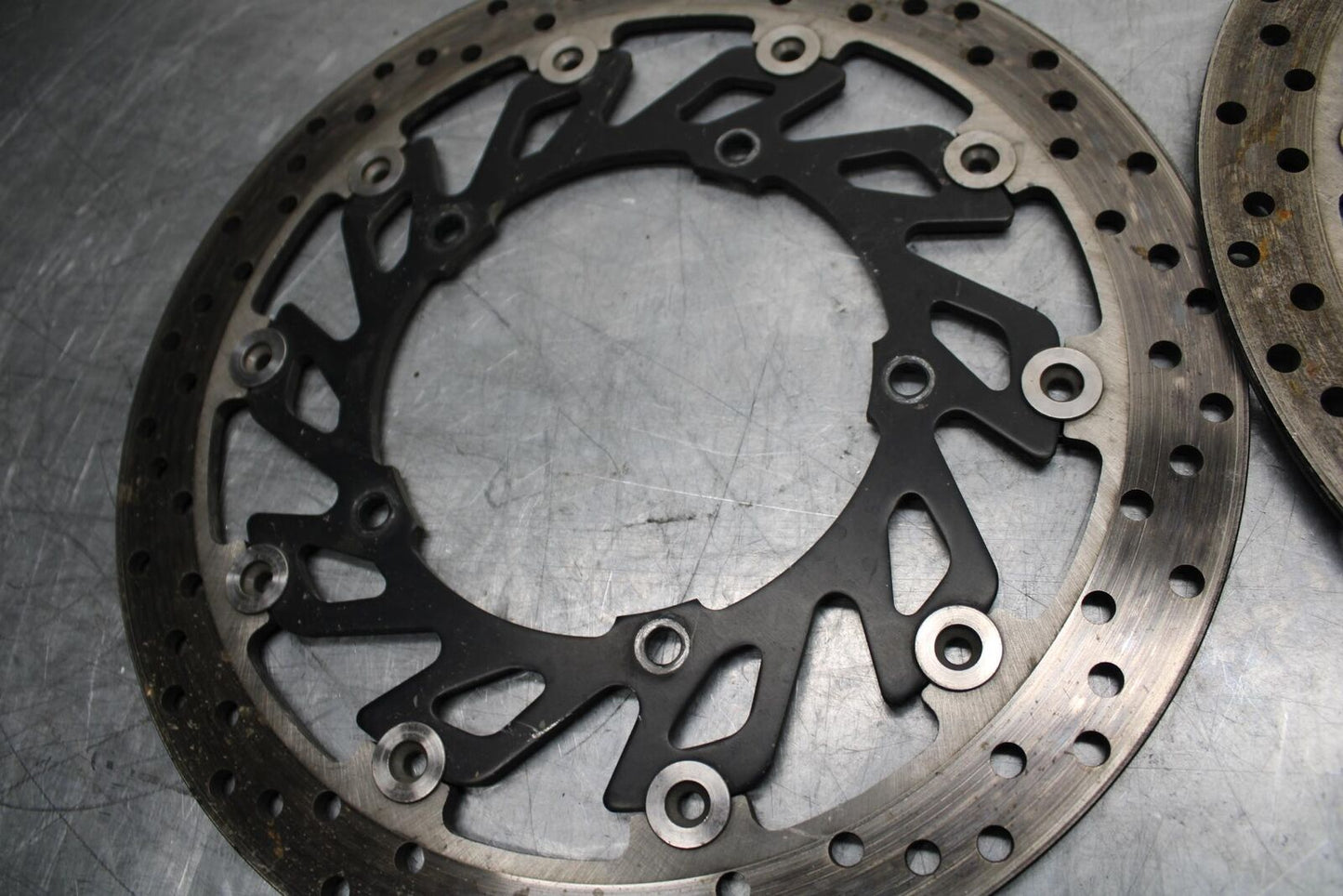 09-14 YAMAHA YZF R1 FRONT  BRAKE ROTORS DISCS BOLTS 14B-2581T-00-00  BB471