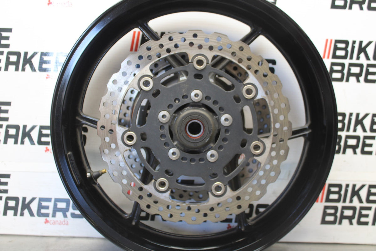 12 KAWASAKI NINJA 650 EX650E FRONT WHEEL FRONT RIM & ROTORS