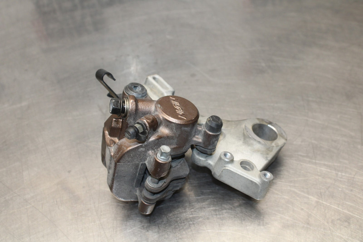 07-12 HONDA CBR600RR REAR BACK BRAKE CALIPER W MOUNT BRACKET BB812