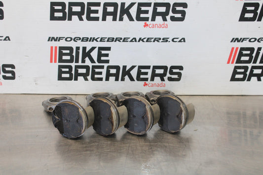 08-10 SUZUKI GSXR750 ENGINE MOTOR BLOCK PISTONS BB854