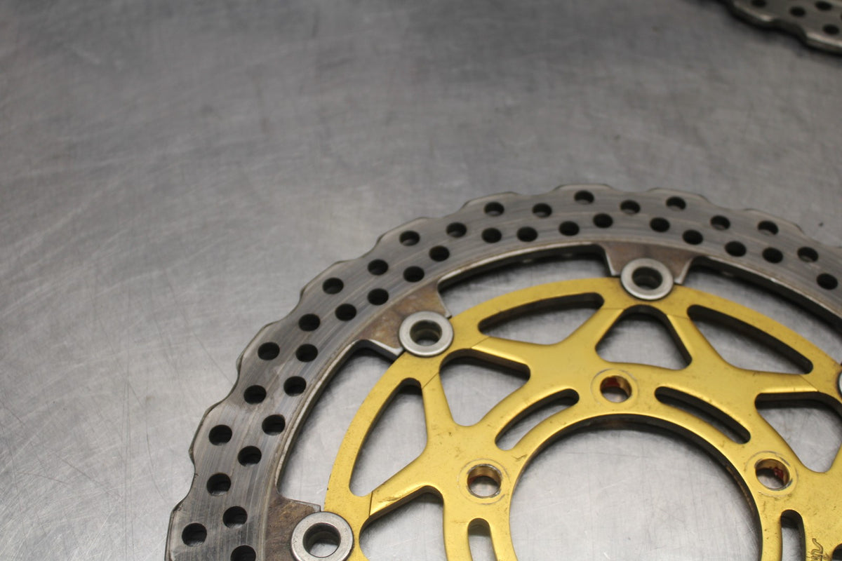 04-05 KAWASAKI NINJA ZX10R FRONT LEFT RIGHT BRAKE ROTORS DISCS BB931