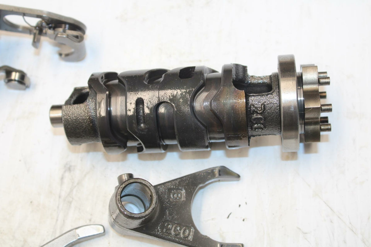 08-16 YAMAHA YZF R6 TRANSMISSION GEAR SHIFT SHIFTER CAM DRUM HARDWARE BB273