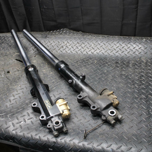 86 SUZUKI GS750ES FRONT FORKS SHOCK SUSPENSION SET PAIR BB233