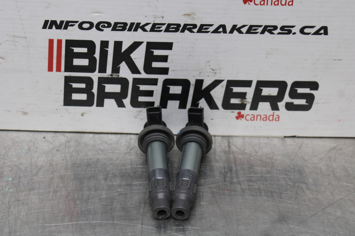 24 KAWASAKI NINJA 500 ABS IGNITION COILS COIL SPARK PLUG CAPS BB818