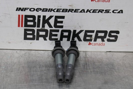 24 KAWASAKI NINJA 500 ABS IGNITION COILS COIL SPARK PLUG CAPS BB818