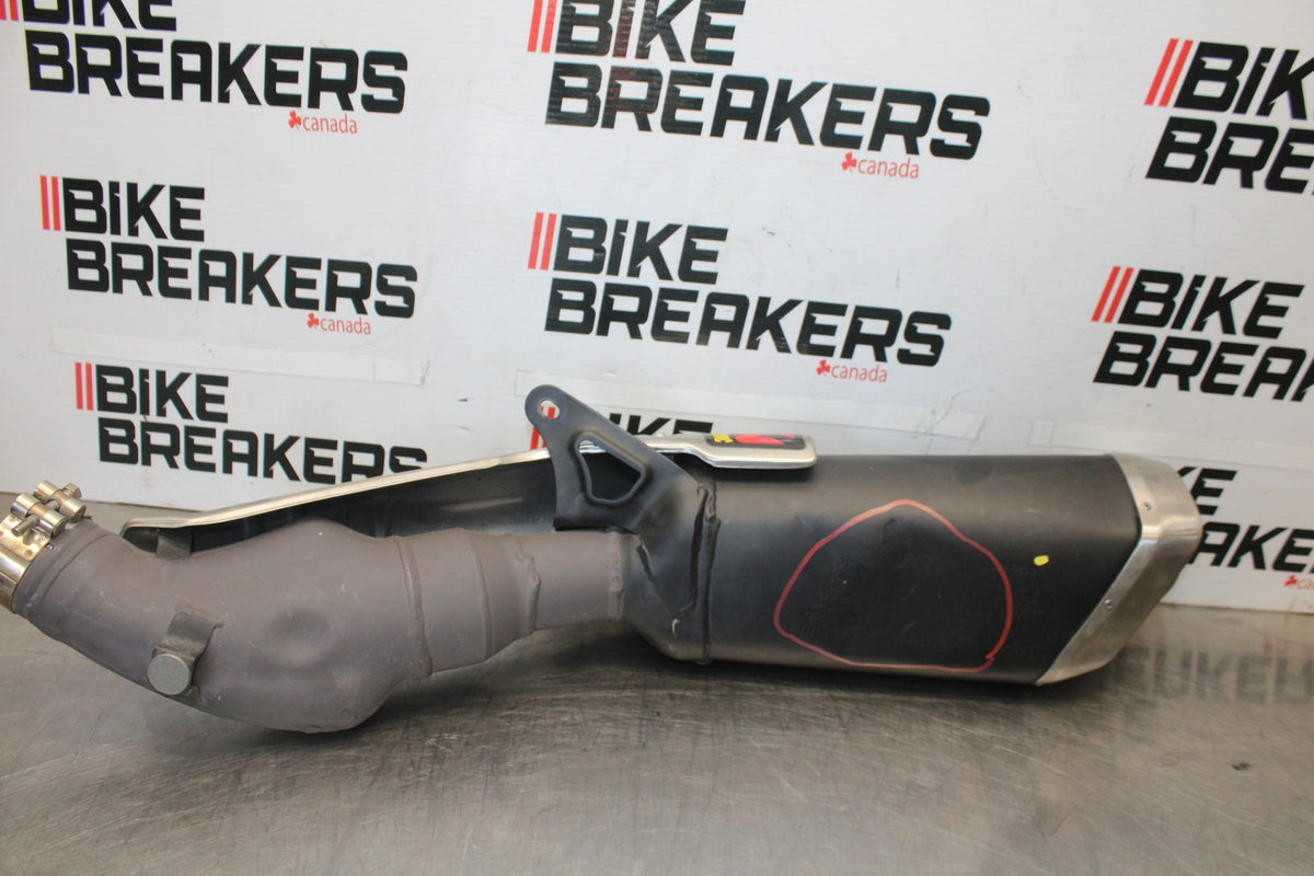 16 APRILIA TUONO V4 1100 EXHAUST PIPE MUFFLER SLIP ON CAN SILENCER BB905