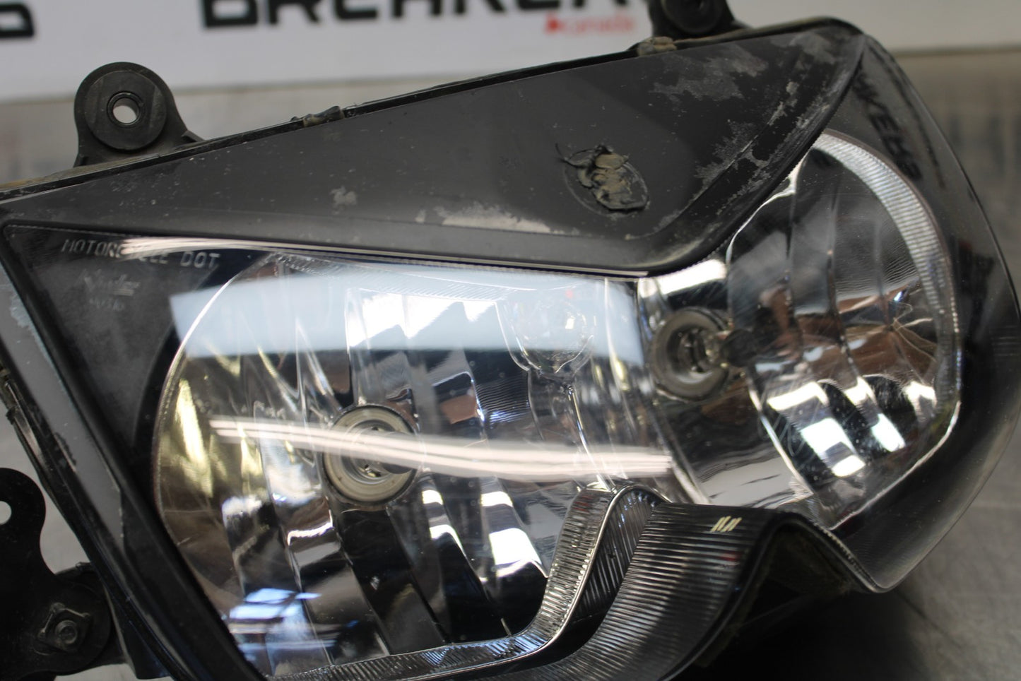 08-18 KAWASAKI KLR650 FRONT HEADLIGHT HEAD LIGHT LAMP BB183