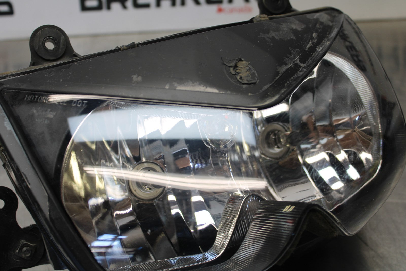 08-18 KAWASAKI KLR650 FRONT HEADLIGHT HEAD LIGHT LAMP BB183