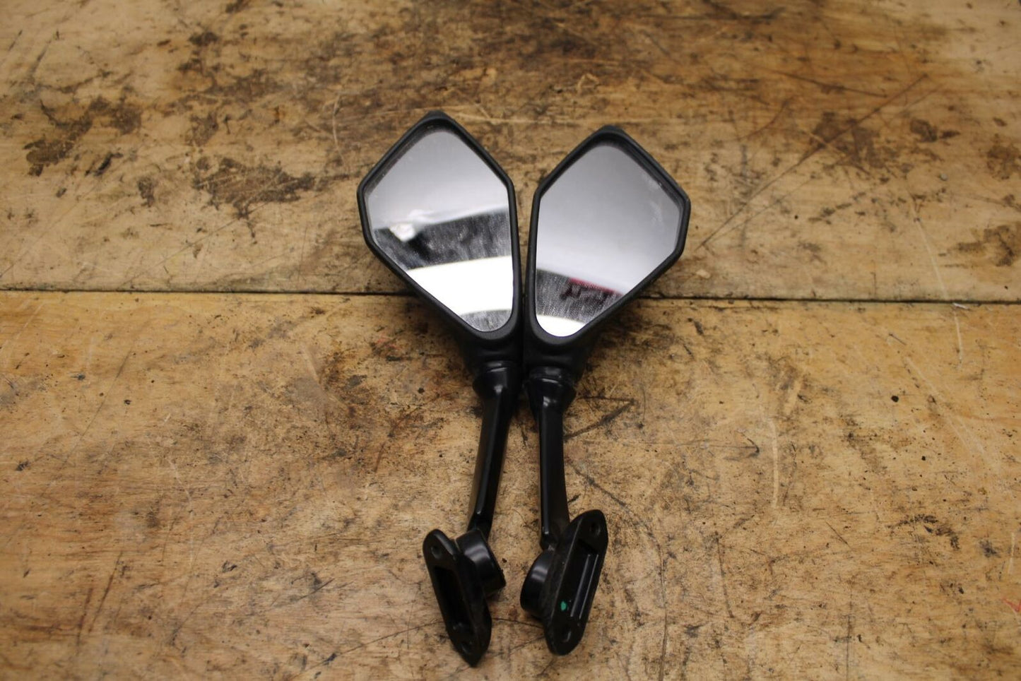 13-18 KAWASAKI NINJA ZX6R REAR VIEW MIRROR SET PAIR MIRRORS BB342