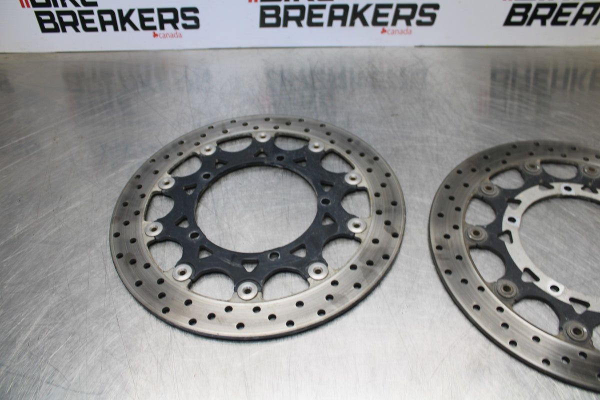 04-05 YAMAHA YZF R1 FRONT LEFT RIGHT BRAKE ROTORS DISCS  BB173
