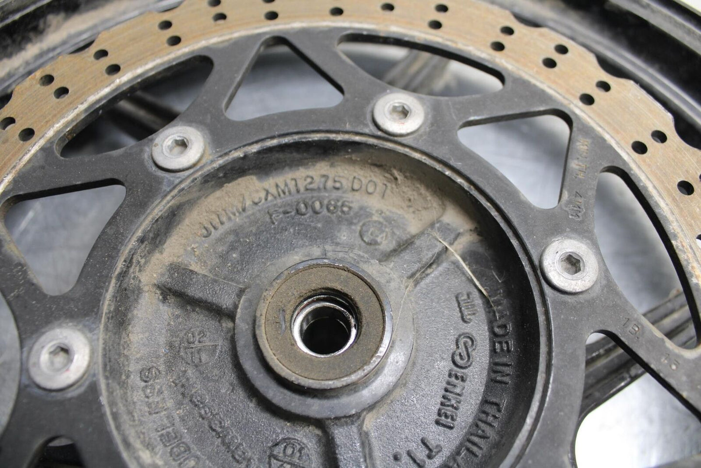 08-12 KAWASAKI NINJA 250R EX250J FRONT WHEEL RIM DISC ROTOR BB612