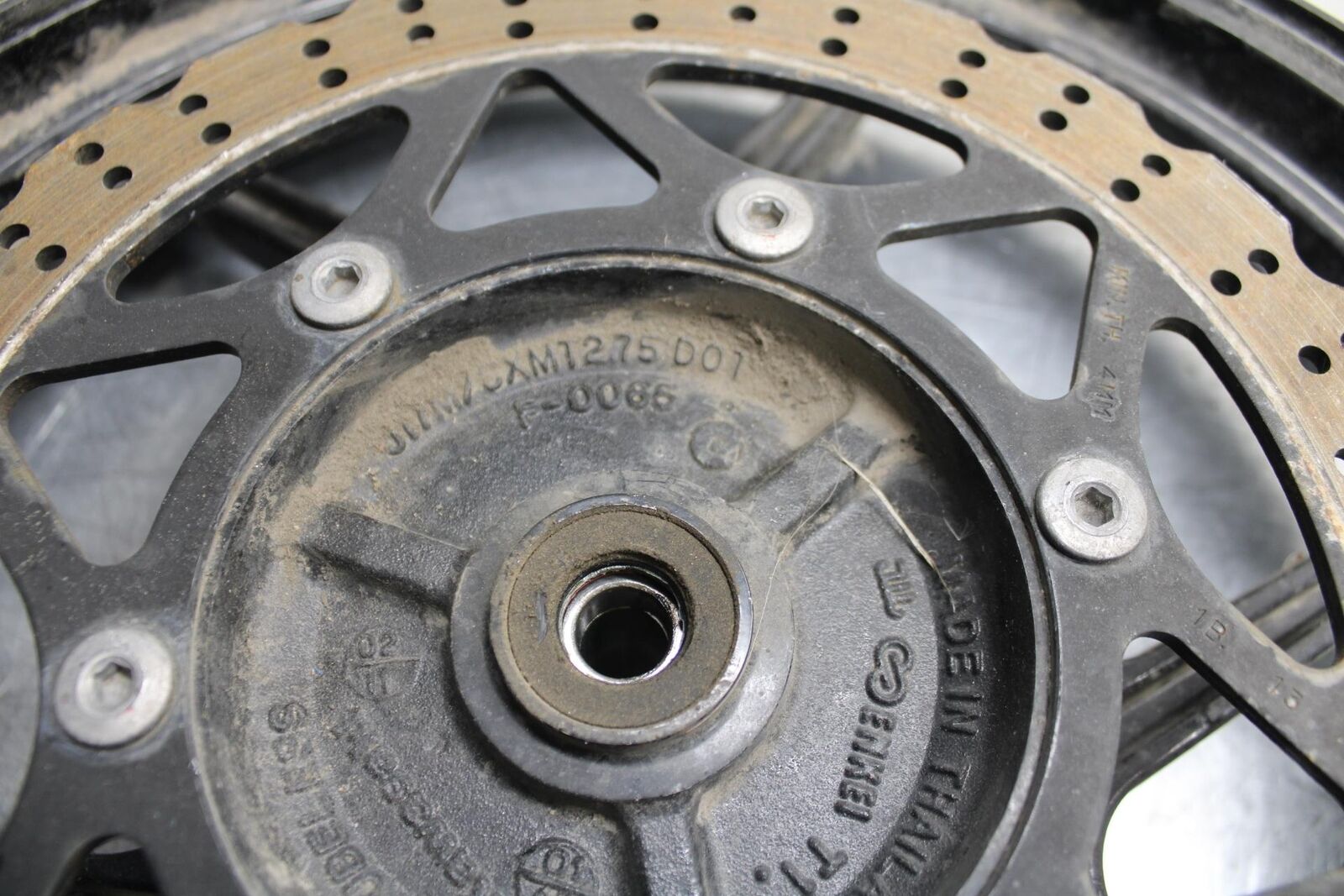 08-12 KAWASAKI NINJA 250R EX250J FRONT WHEEL RIM DISC ROTOR BB612