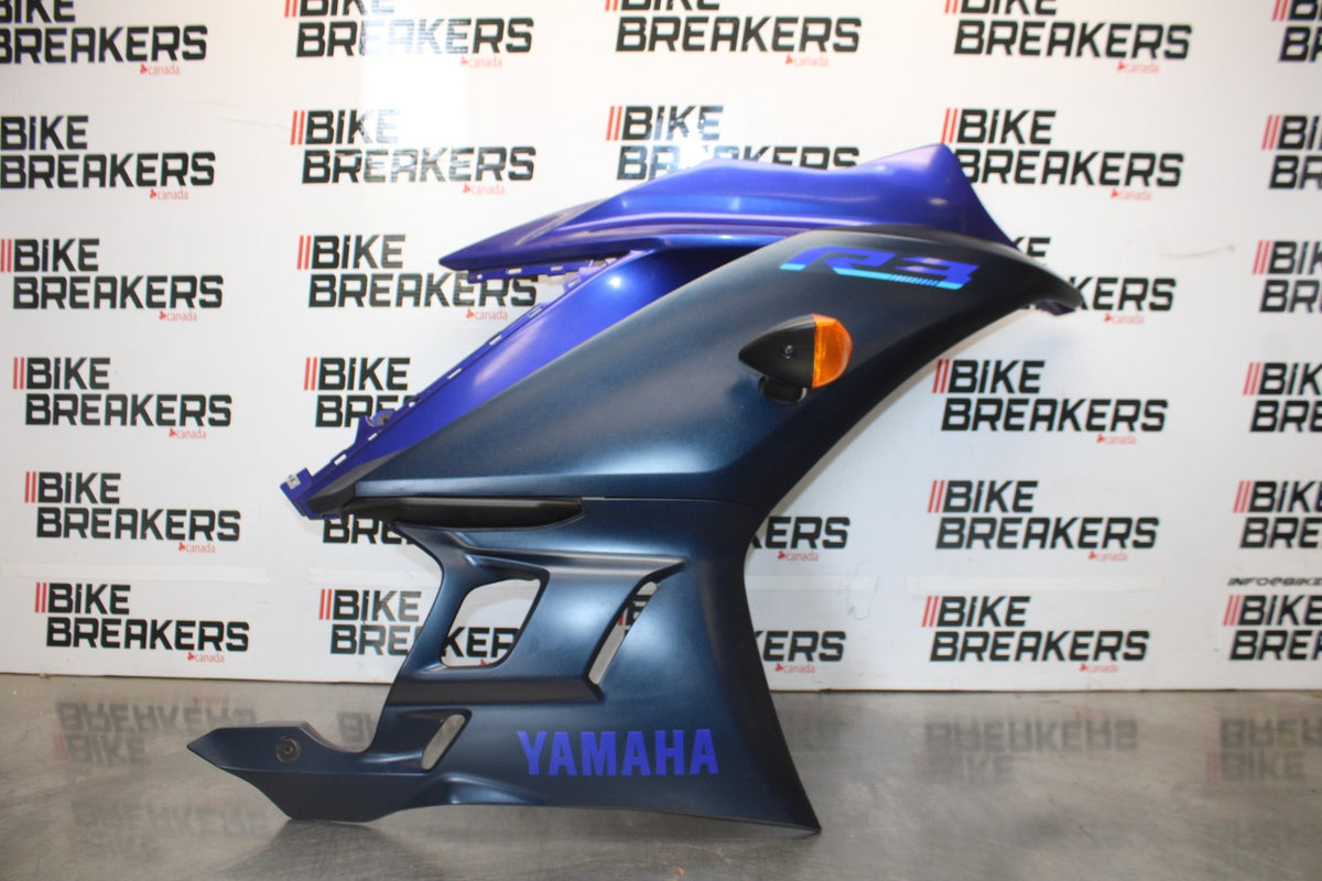 23 YAMAHA YZF R3 RIGHT LOWER MID UPPER SIDE FAIRING COWL BB003