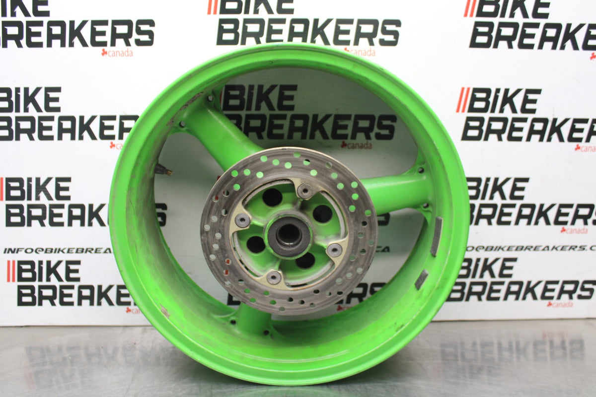 98 KAWASAKI NINJA ZX6 REAR WHEEL BACK RIM & ROTOR BB870