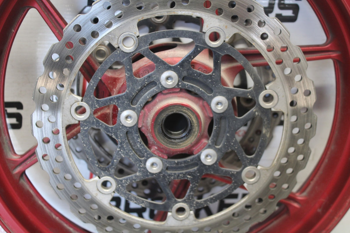 07-08 KAWASAKI NINJA ZX6R FRONT WHEEL FRONT RIM & ROTORS BB937