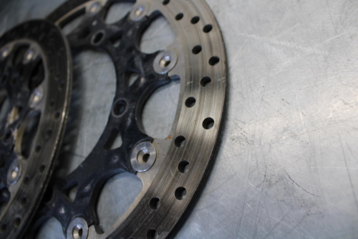 07-08 YAMAHA YZF R1 FRONT LEFT RIGHT BRAKE ROTORS DISCS 4C8-2581T-00-00 BB439