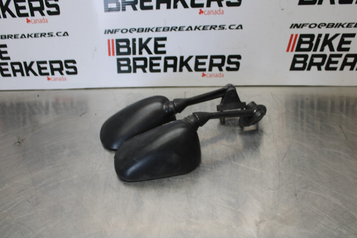 2007 Kawasaki Ninja ZX6R ZX600P RIGHT LEFT SIDE REAR VIEW MIRROR SET  BB175