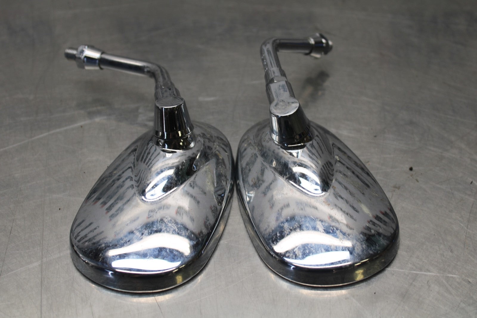 03-08 KAWASAKI VULCAN 1600 REAR VIEW MIRROR SET PAIR MIRRORS BB196