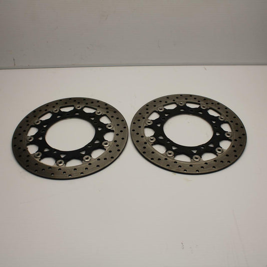 05 YAMAHA YZF R6S FRONT LEFT RIGHT BRAKE ROTORS DISCS BB234