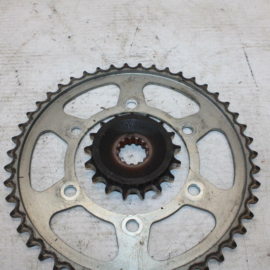 09-14 YAMAHA YZF R1 REAR BACK  FRONT SPROCKET SET BB286