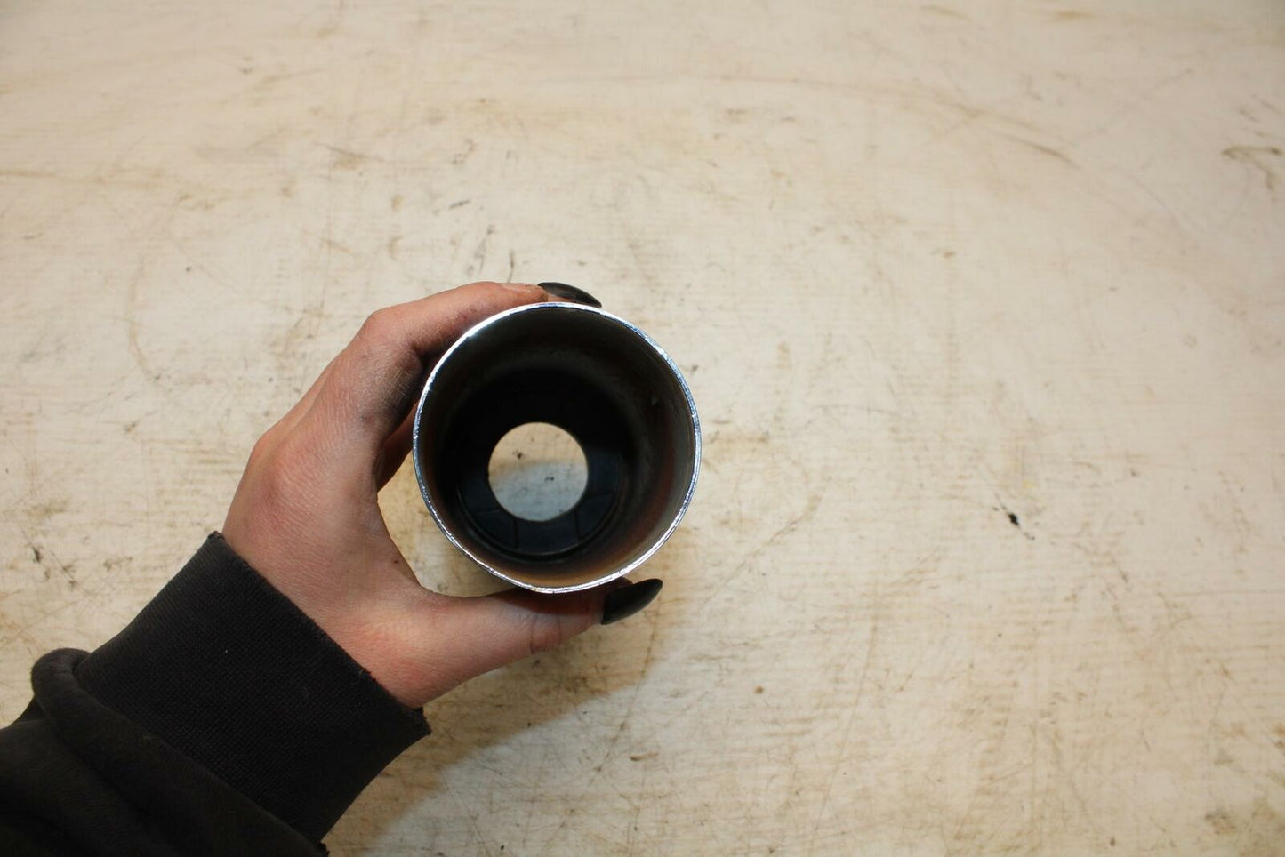 05-09 SUZUKI BOULEVARD C90 FRONT FORK LOWER COVERS BOTTOM GUARDS SHIELD BB357  