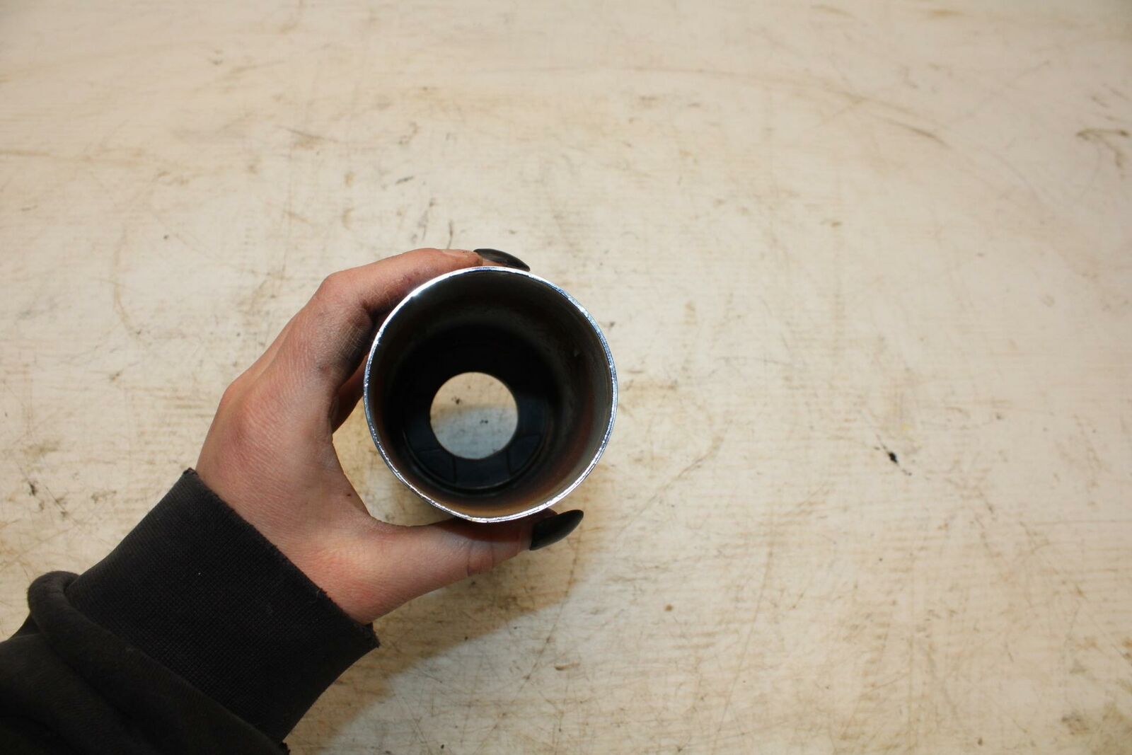 05-09 SUZUKI BOULEVARD C90 FRONT FORK LOWER COVERS BOTTOM GUARDS SHIELD BB357  