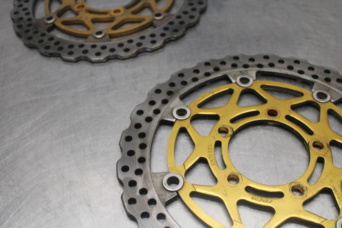 04-05 KAWASAKI NINJA ZX10R FRONT LEFT RIGHT BRAKE ROTORS DISCS BB931