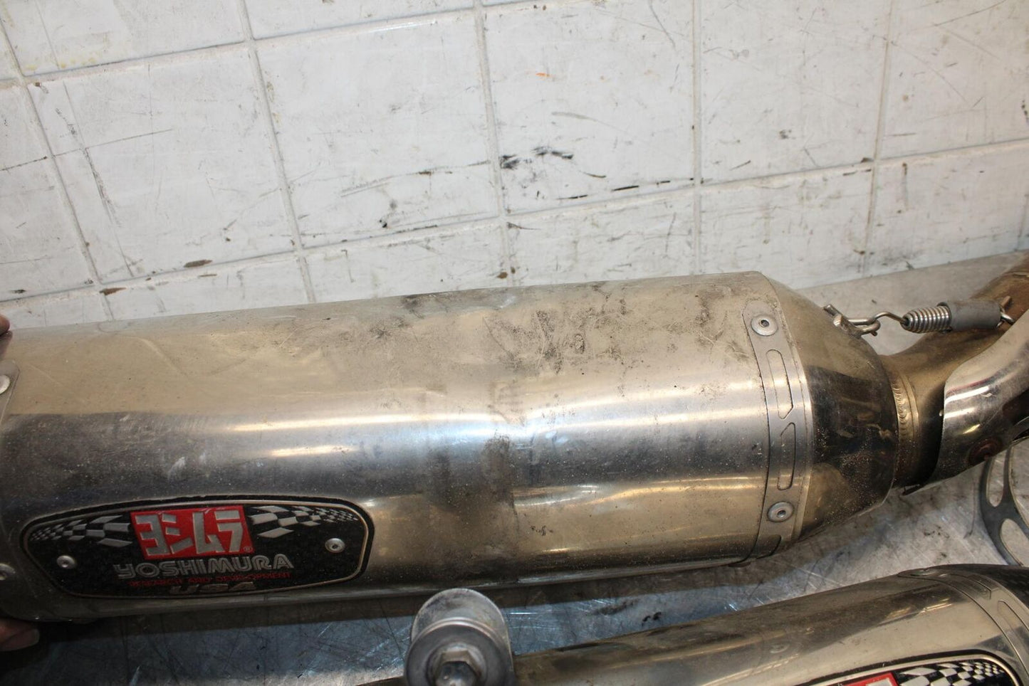 2008 Suzuki GSXR1000 YOSHIMURA EXHAUST PIPE MUFFLER SLIP ON CAN SILENCER BB519