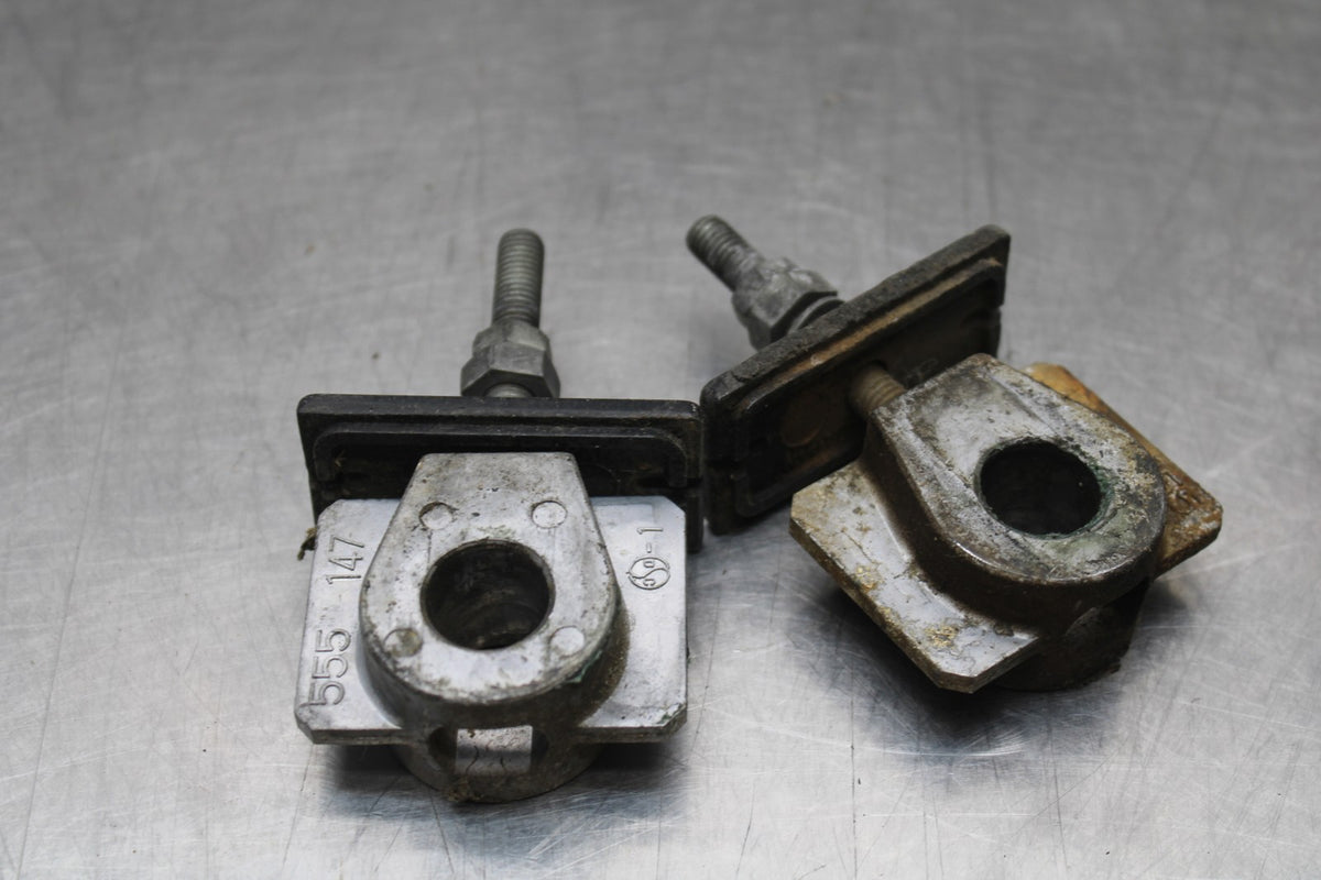 96 KAWASAKI NINJA 500 EX500A SWINGARM CHAIN TENSIONER ADJUSTMENT BRACKETS  BB768