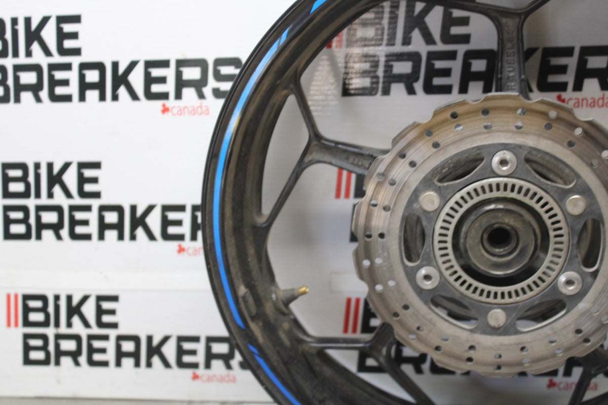 13-17 KAWASAKI NINJA 300 EX300 ABS REAR WHEEL BACK RIM & ROTOR BB00
