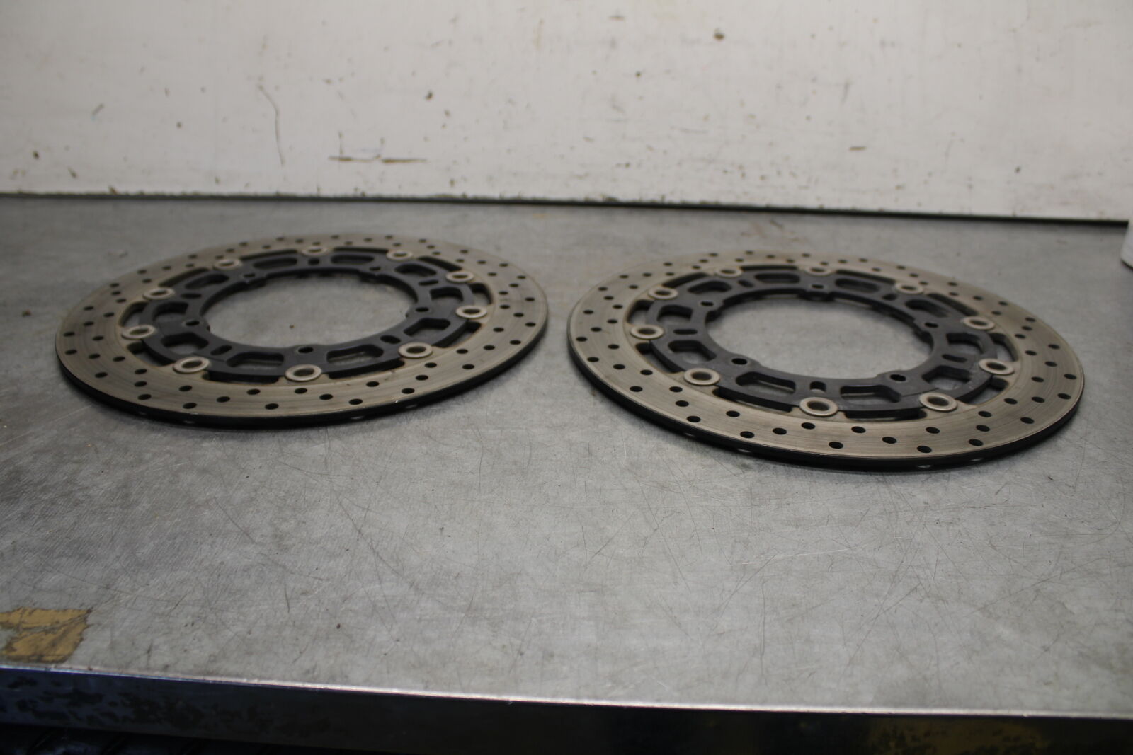 08-16 YAMAHA YZF R6 FRONT LEFT RIGHT BRAKE ROTORS DISCS 13S-2581T-00-00 BB247