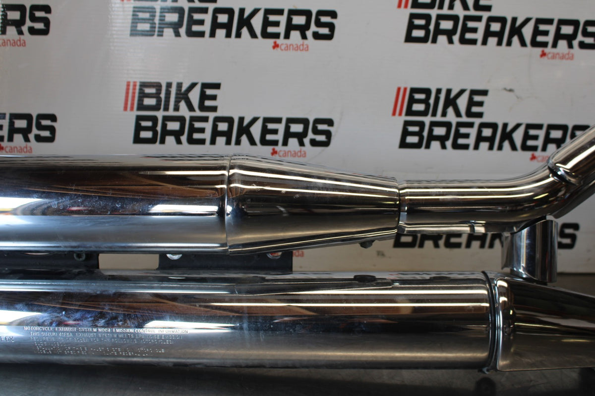 07 SUZUKI BOULEVARD M50 HEADER EXHAUST PIPE MUFFLERS BB897