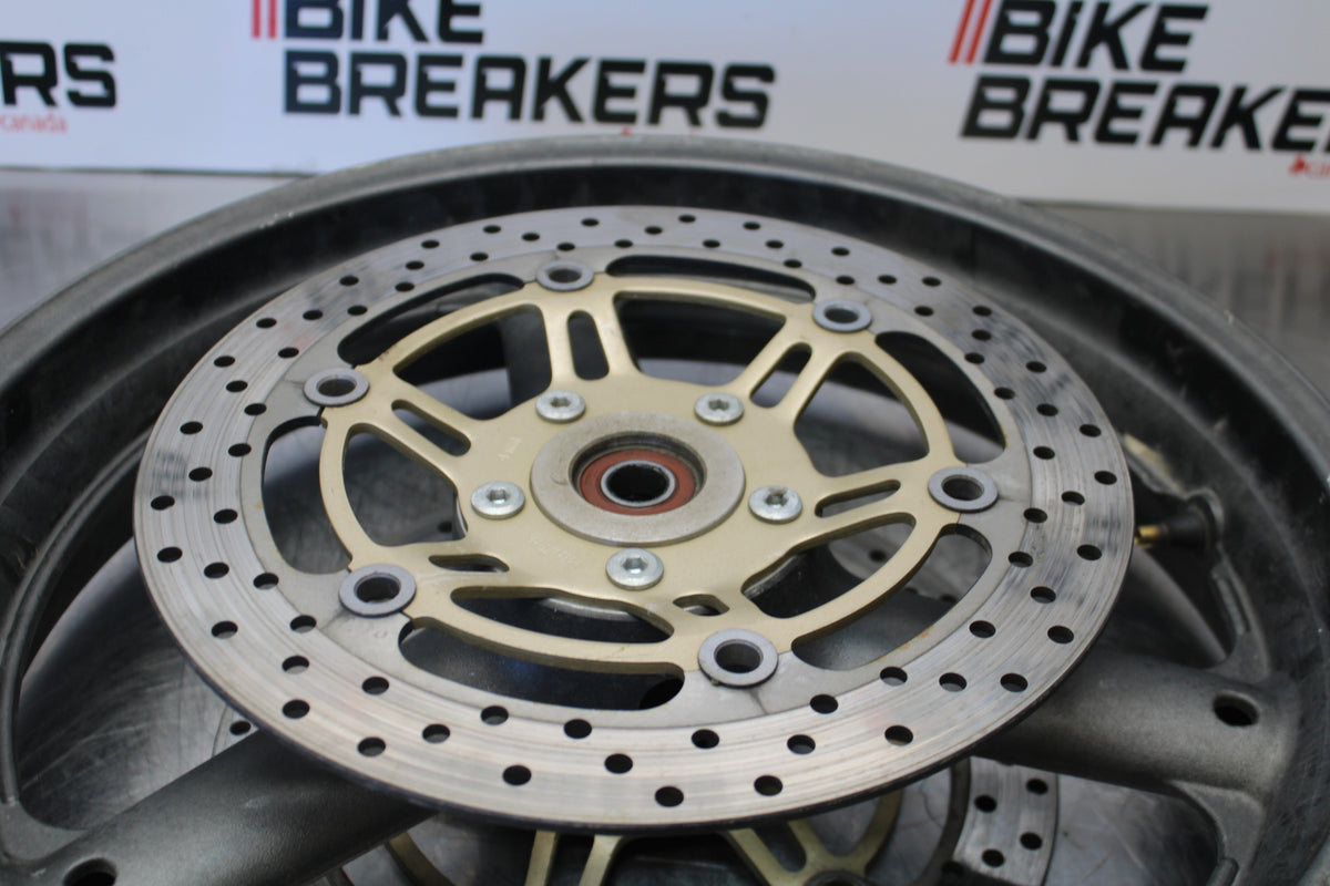 00 SUZUKI SV650 FRONT WHEEL FRONT RIM & ROTORS BB156