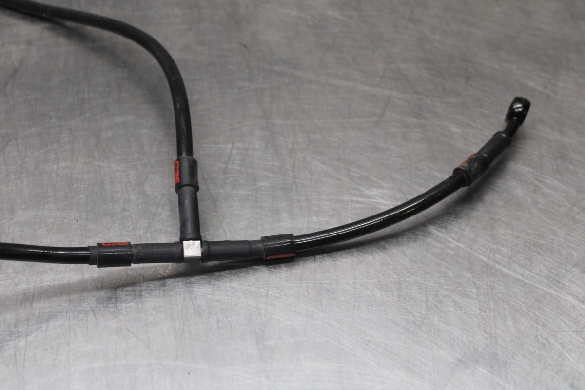 08-16 YAMAHA YZF R6 CORE BRAIDED FRONT BRAKE CALIPER HOSES LINES BB929