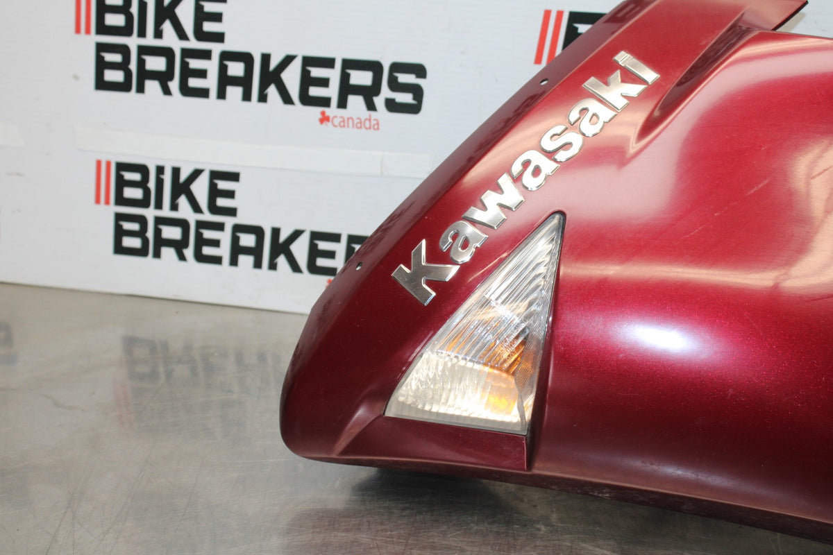 09 KAWASAKI CONCOURS 14 ZG1400B LEFT MID UPPER SIDE FAIRING COWL BB875