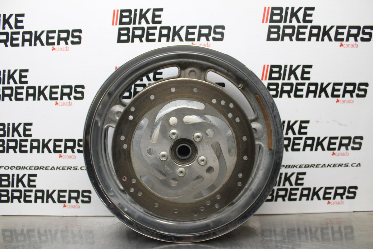 09 HARLEY-DAVIDSON SPORTSTER 1200 CUSTOM XL1200C REAR WHEEL RIM & ROTOR BB776