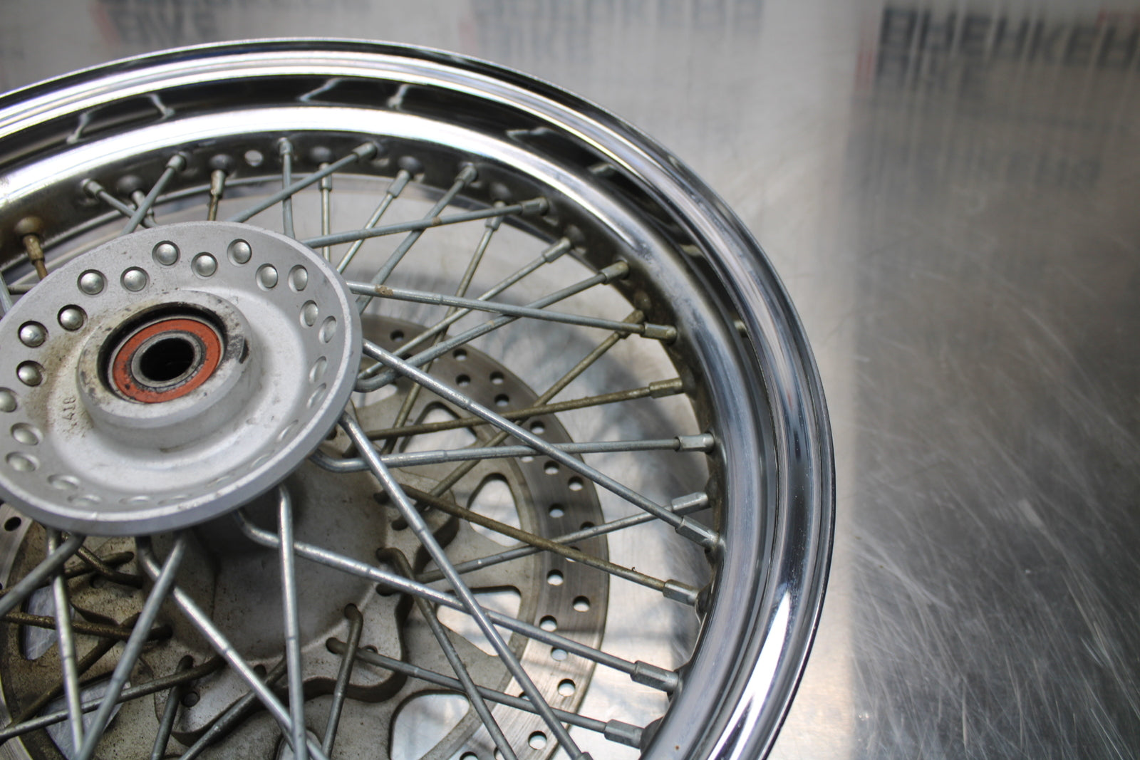 04 SUZUKI INTRUDER 800 FRONT WHEEL FRONT RIM & ROTOR BB758