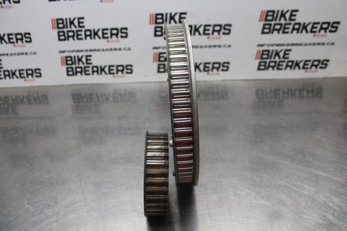 06 KAWASAKI VULCAN 900 FRONT REAR SPROCKET PULLEY BB799