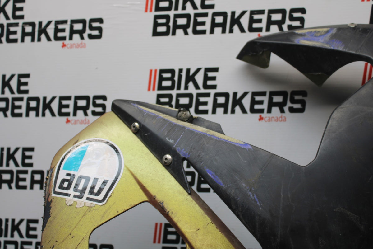 05 YAMAHA YZF R6 RIGHT LOWER MID UPPER SIDE FAIRING COWL BB858